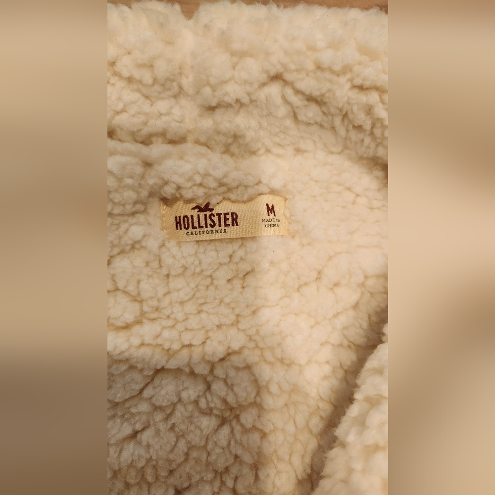 Hollister Cozy Cream Open Front Cardigan - Picture 3 of 5